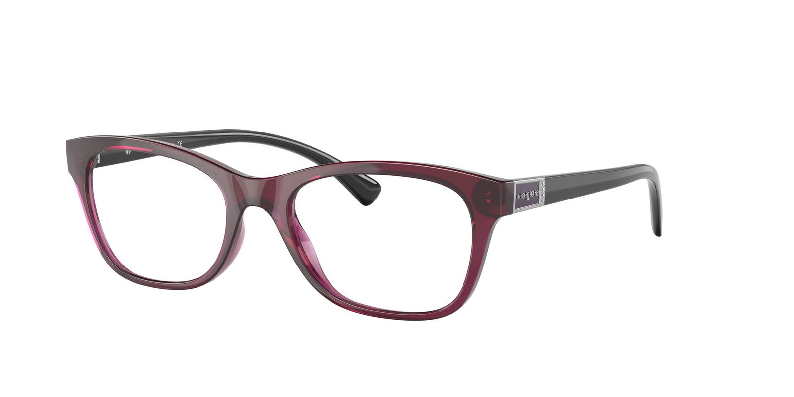 Auf diesem Bild sehen Sie die Korrektionsbrille 5378 von Vogue in der Farbe Schwarz.